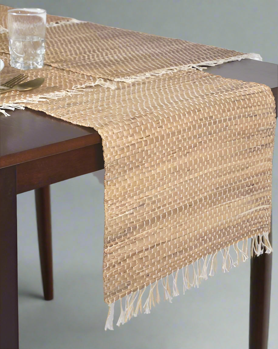 Water Hyacinth fringed Tablemats and Runner