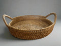 Round Cane tray with Handle
