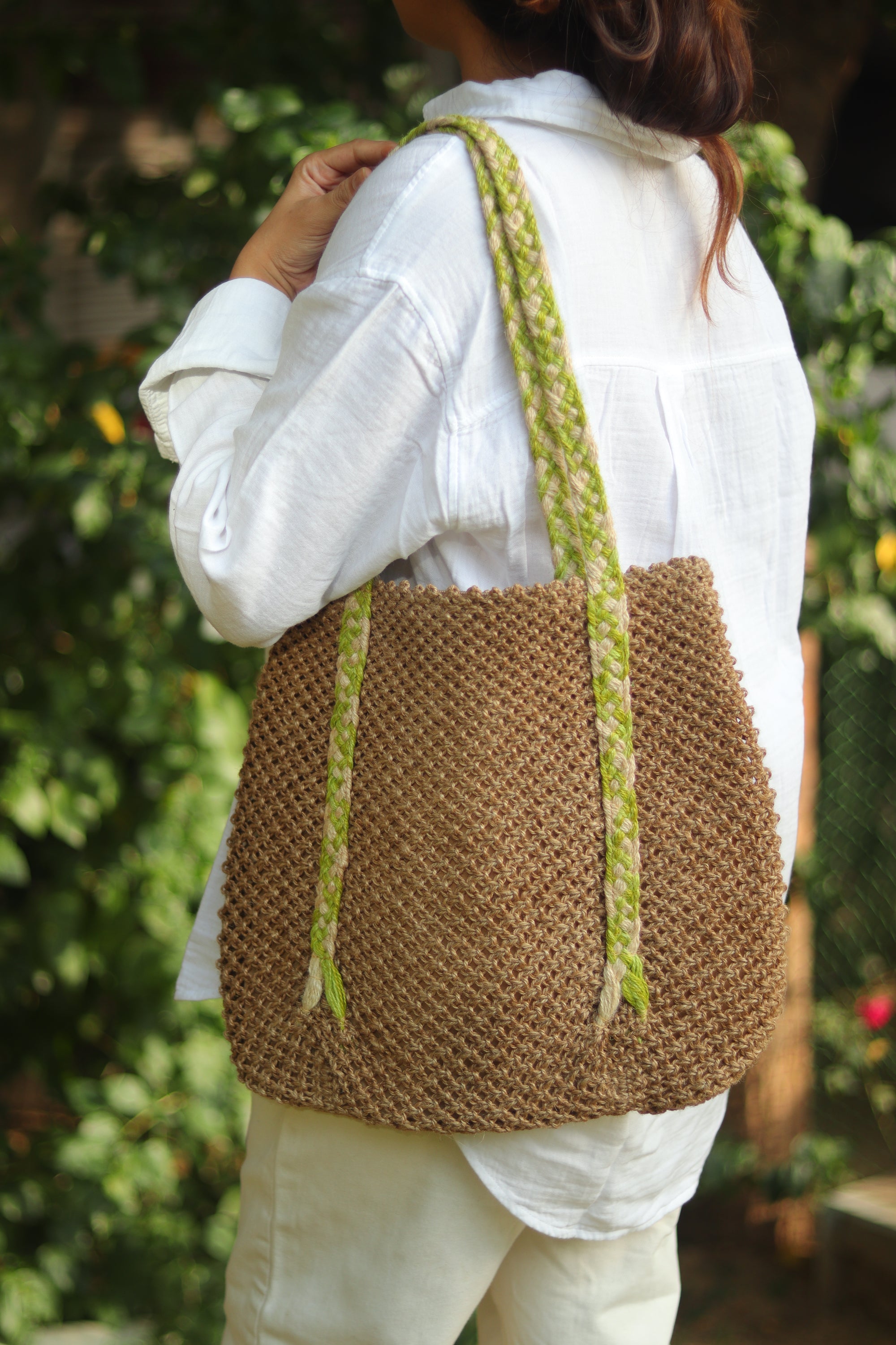 Jute Macramé Tote Bag