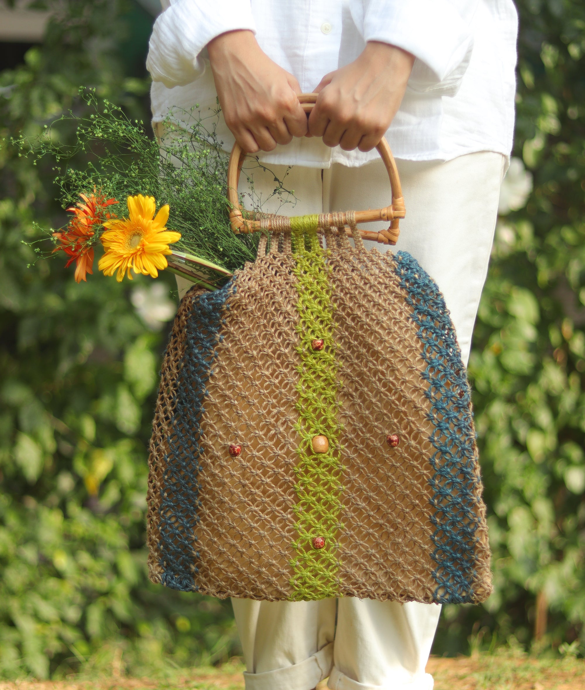 Jute Macramé Aura Handbag