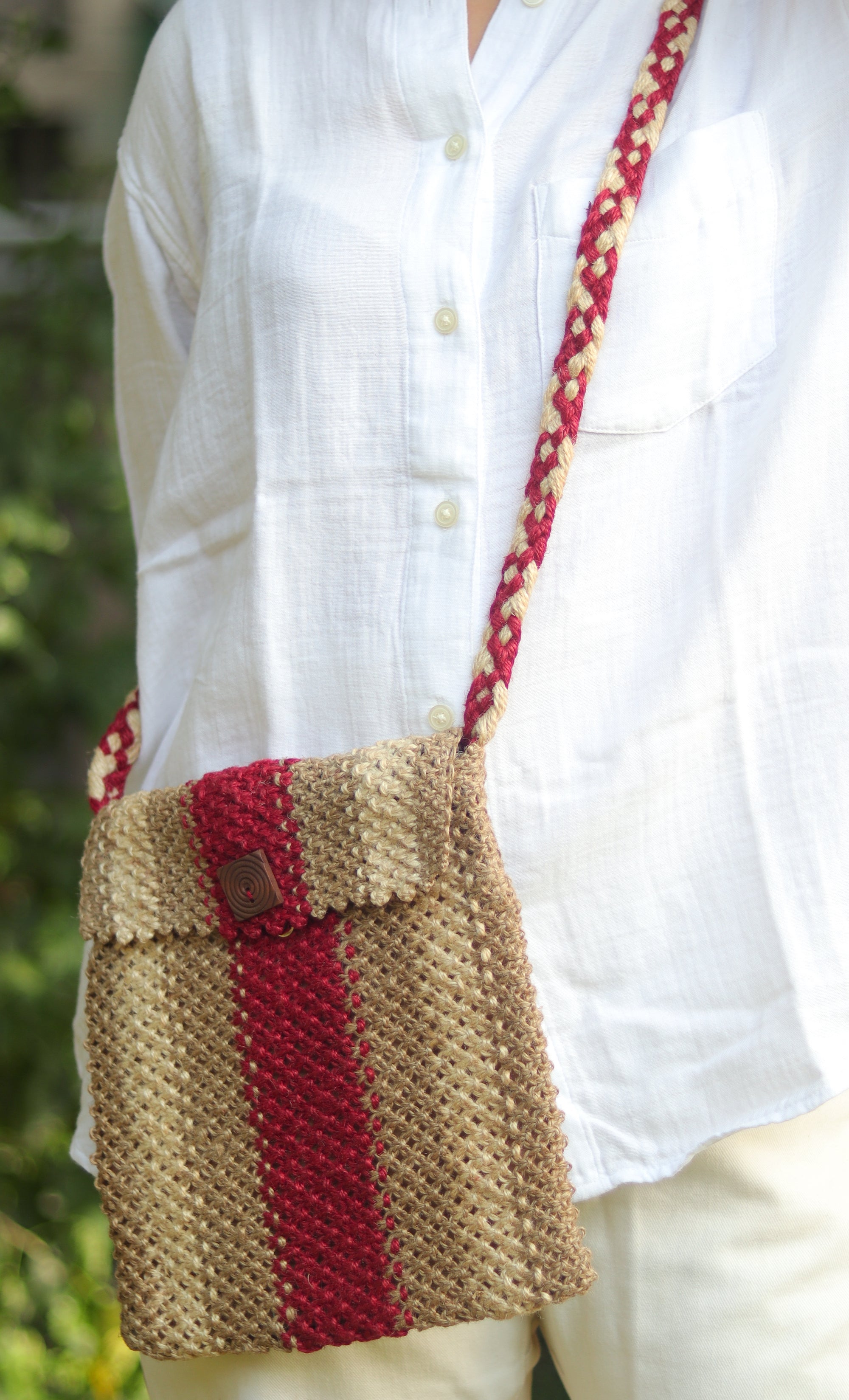 Jute Macrame Sling Bags