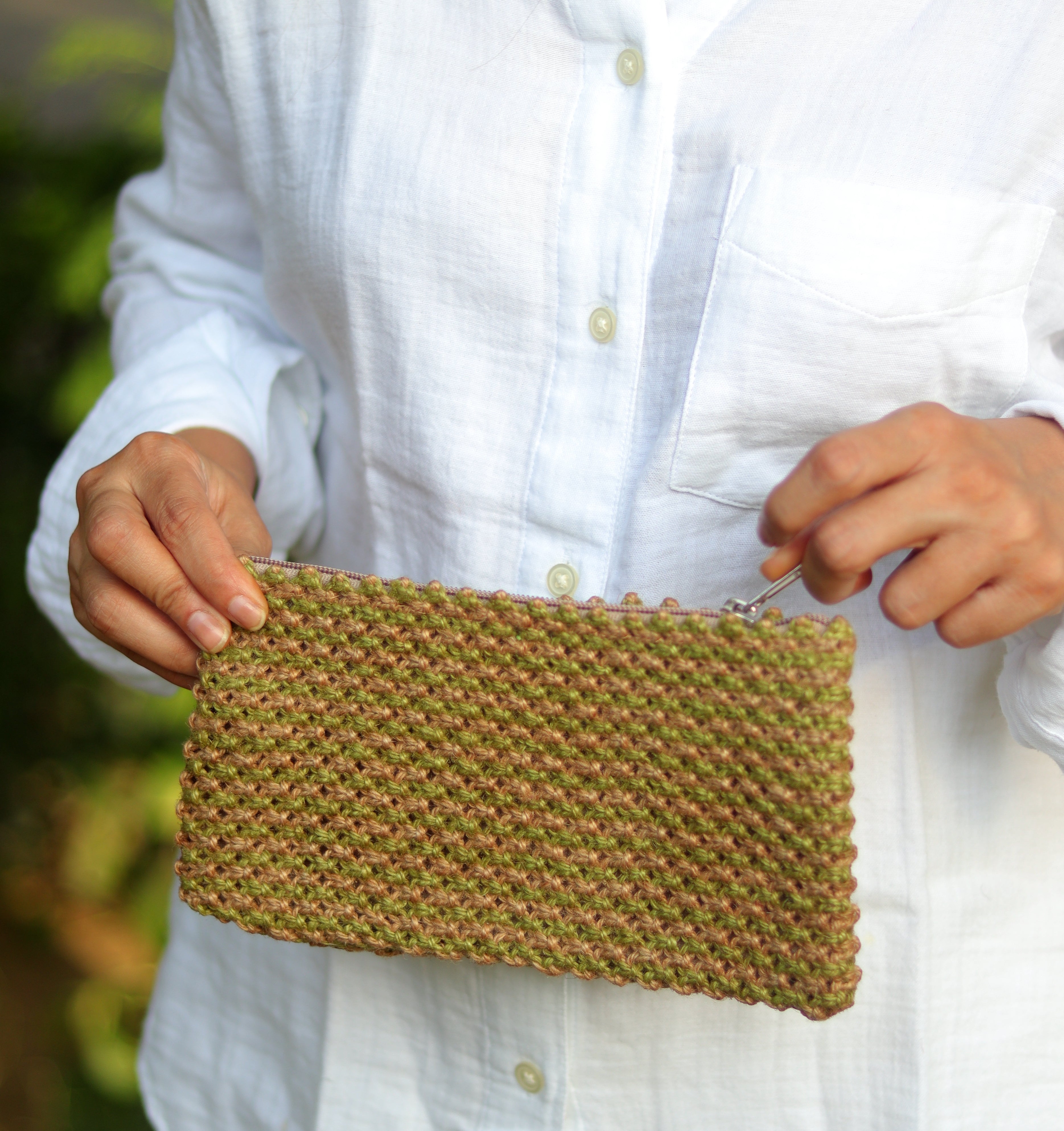 Jute Clutch with 100% Cotton Lining and Zip