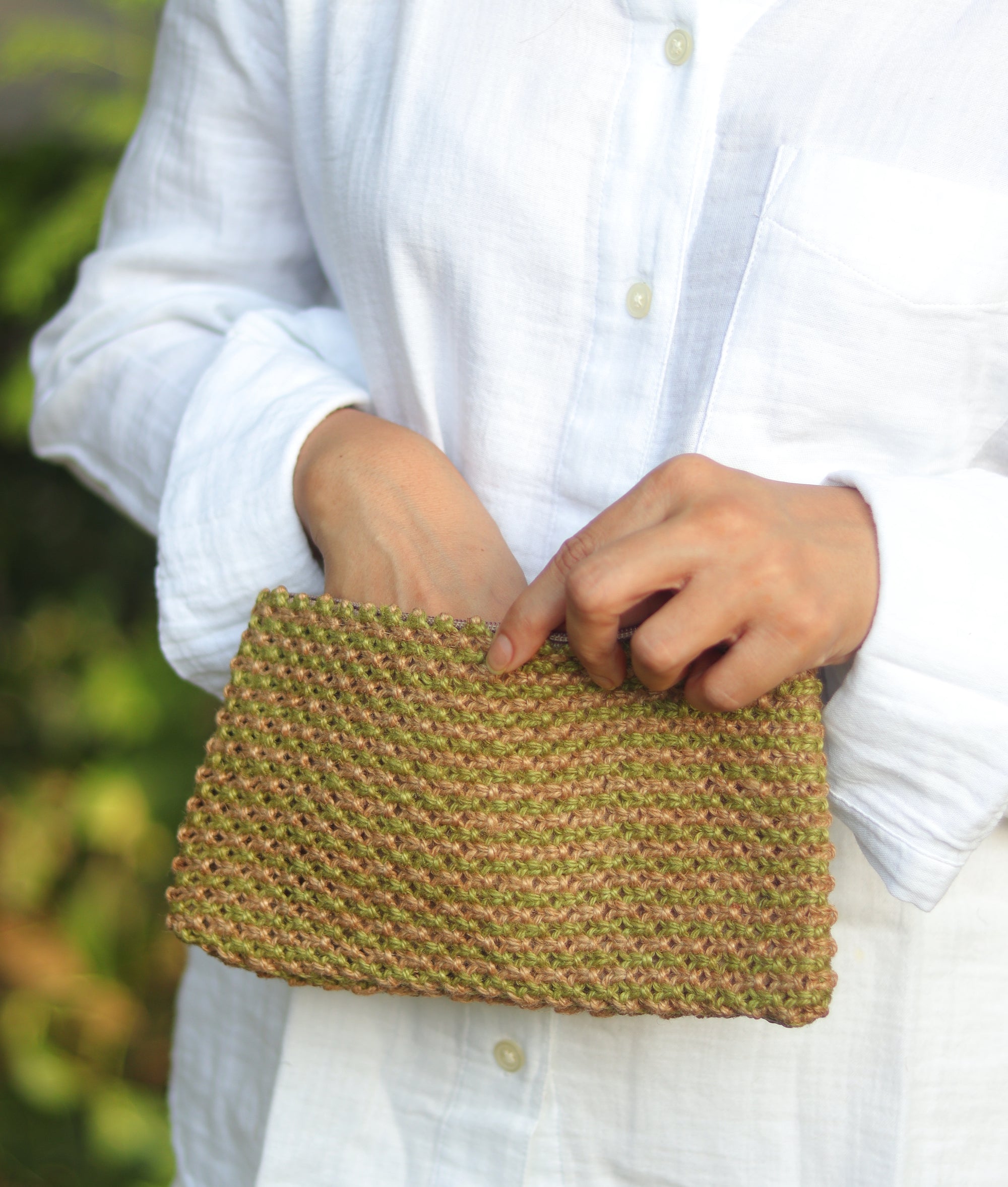 Jute Clutch with 100% Cotton Lining and Zip