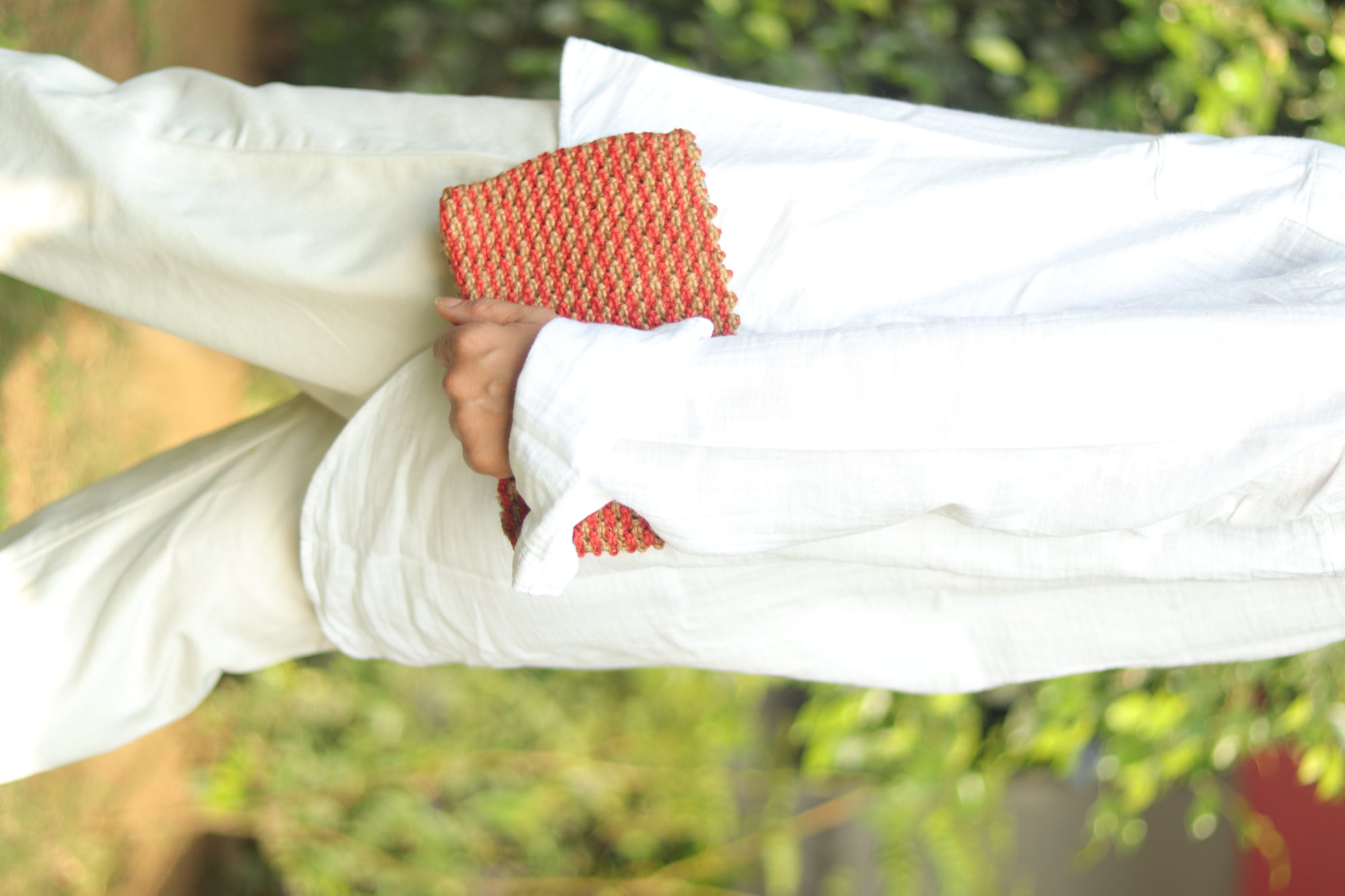 Jute Clutch with 100% Cotton Lining and Zip
