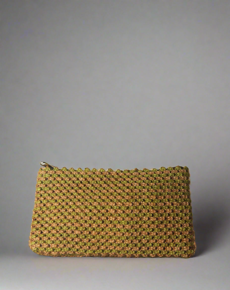 Jute Clutch with 100% Cotton Lining and Zip