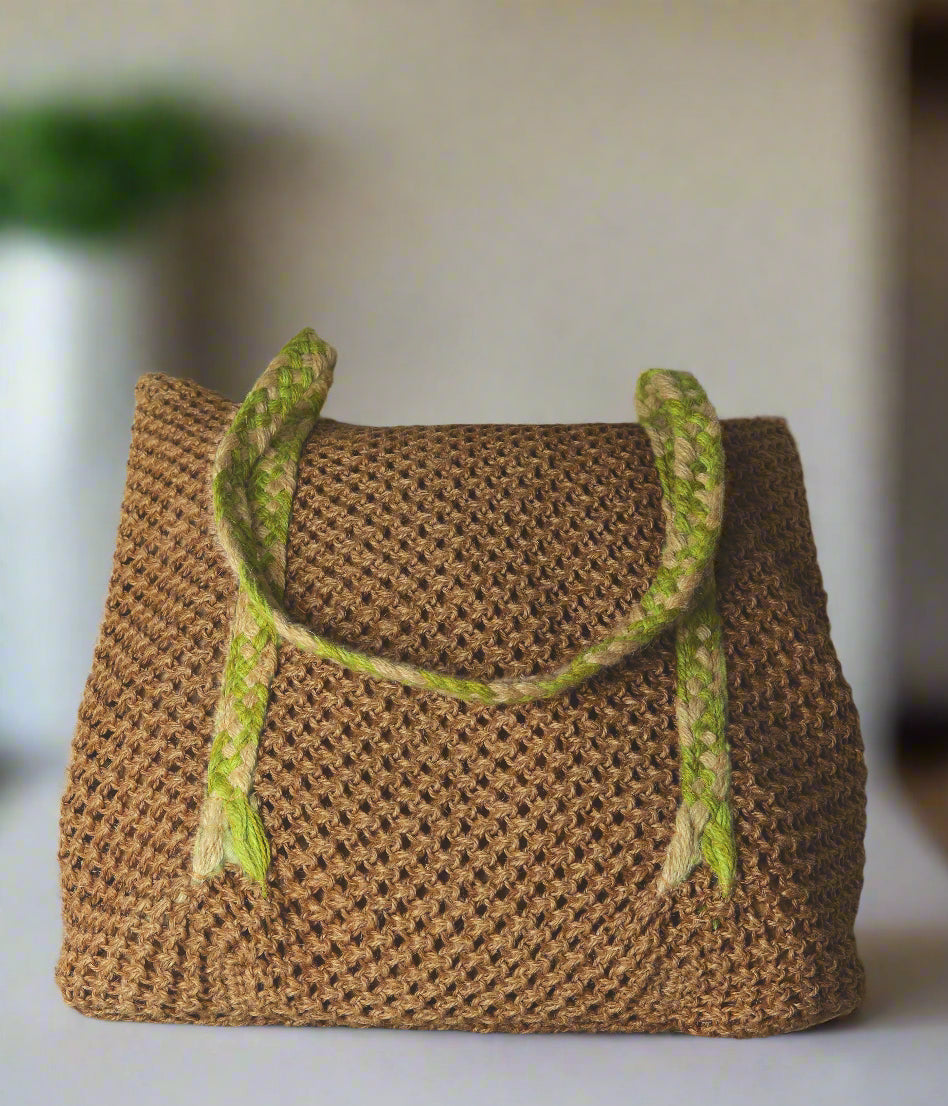 Jute Macramé Tote Bag