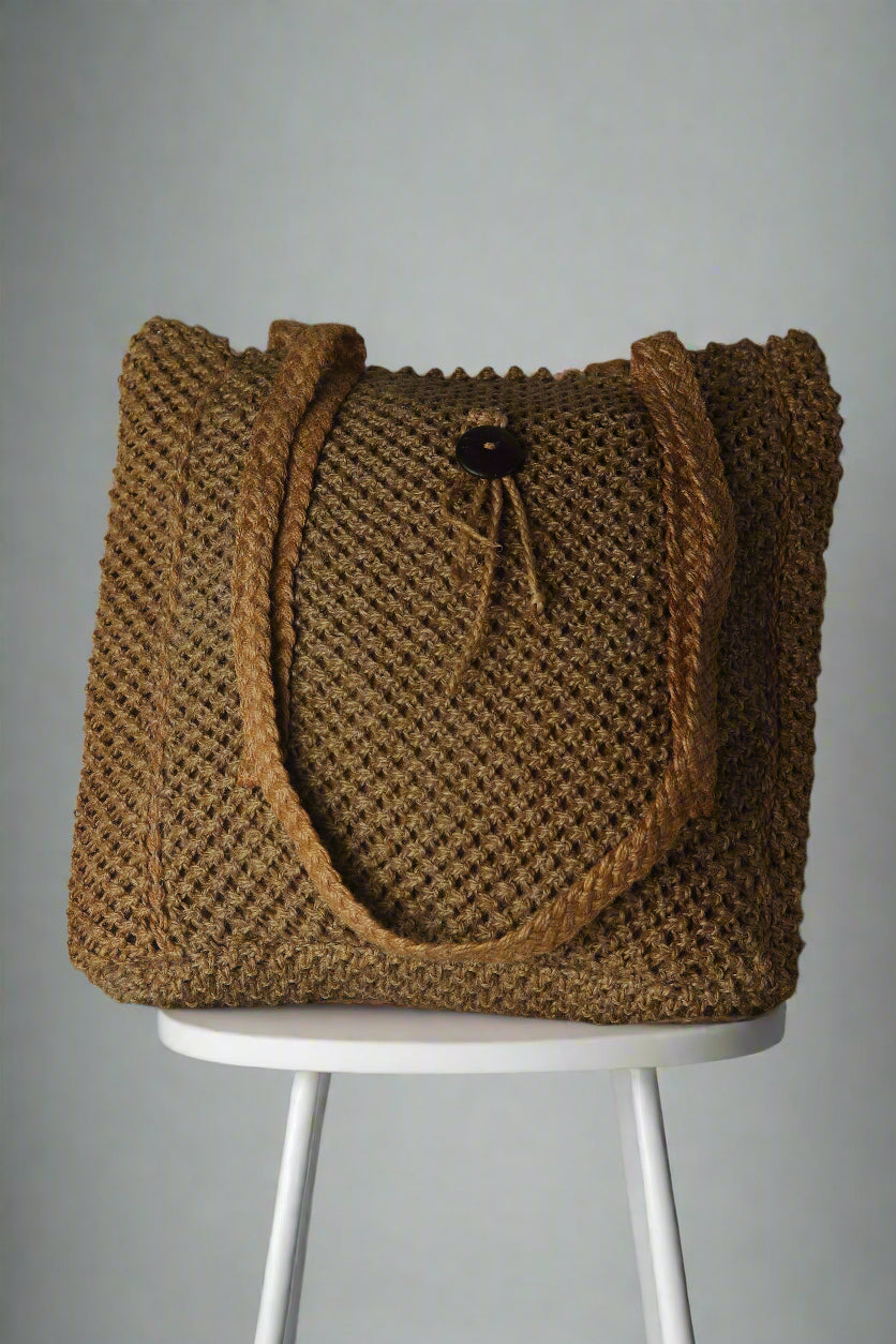 Jute Macramé Tote Bag