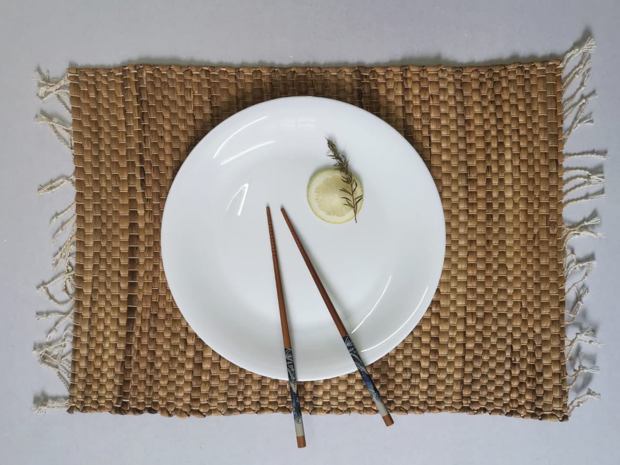 Water Hyacinth fringed Tablemats and Runner