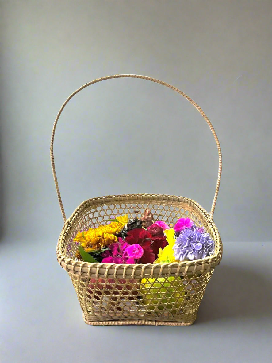 Bamboo Wicker Flower/Fruit Basket